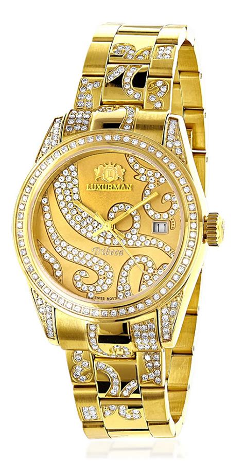 luxurman diamond watch 18k